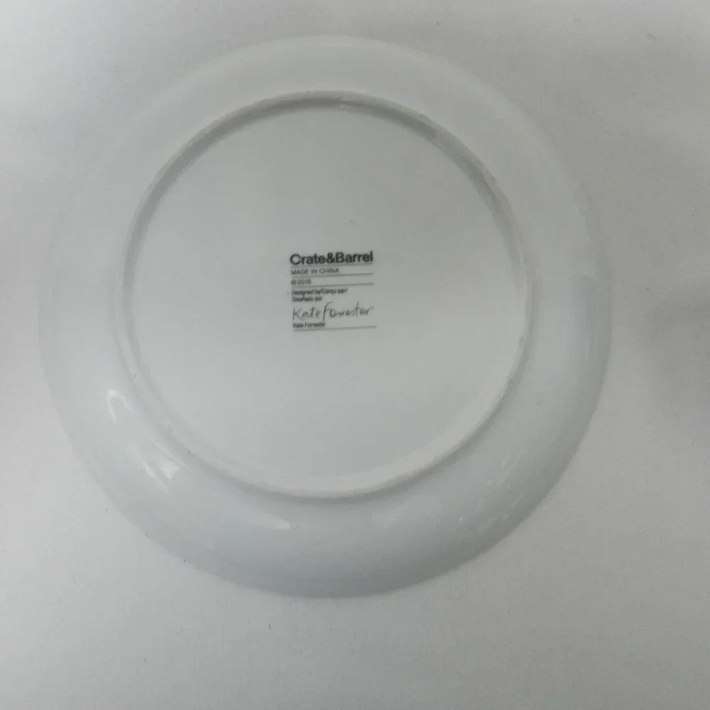 Kate Forrester for Crate & Barrel Christmas Nordic Snowflake Plate 8